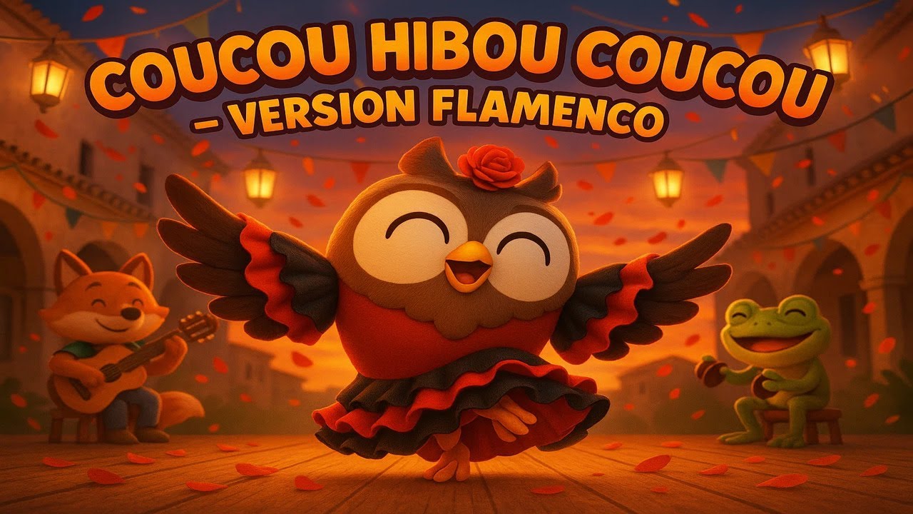 💃 Coucou hibou coucou – VERSION FLAMENCO 🦉🔥 Comptine ensoleillée & rythmée | 