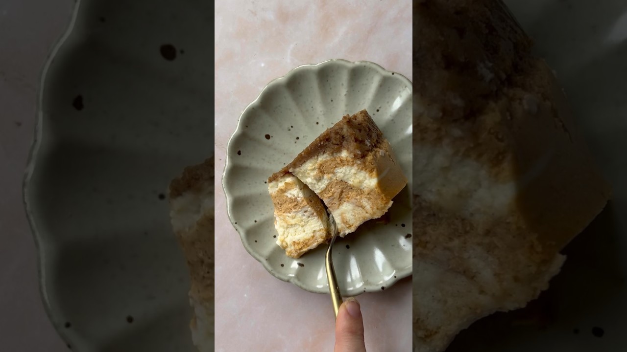 Vanilla and pumpkin spice marbled cheesecake!