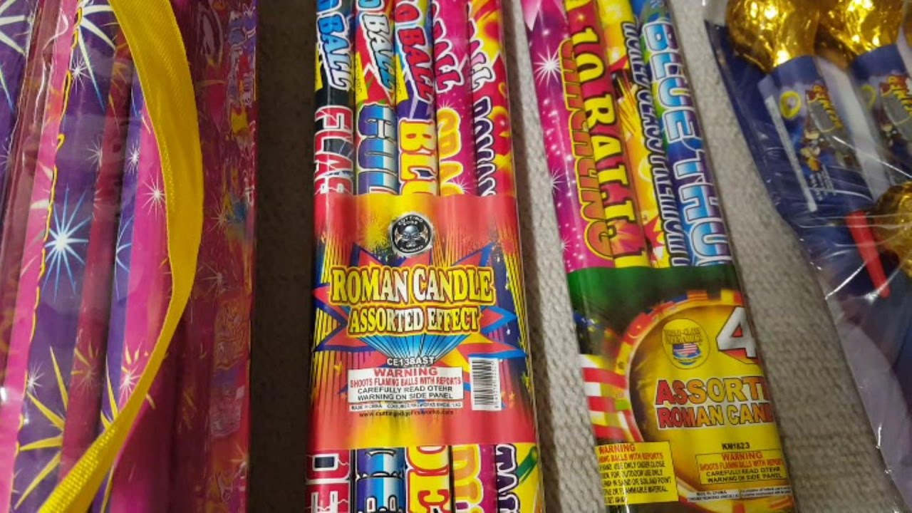 Fireworks Demo (Roman Candles) - Roman Candle Assorted Effect (Cutting Edge) - 5 Pack