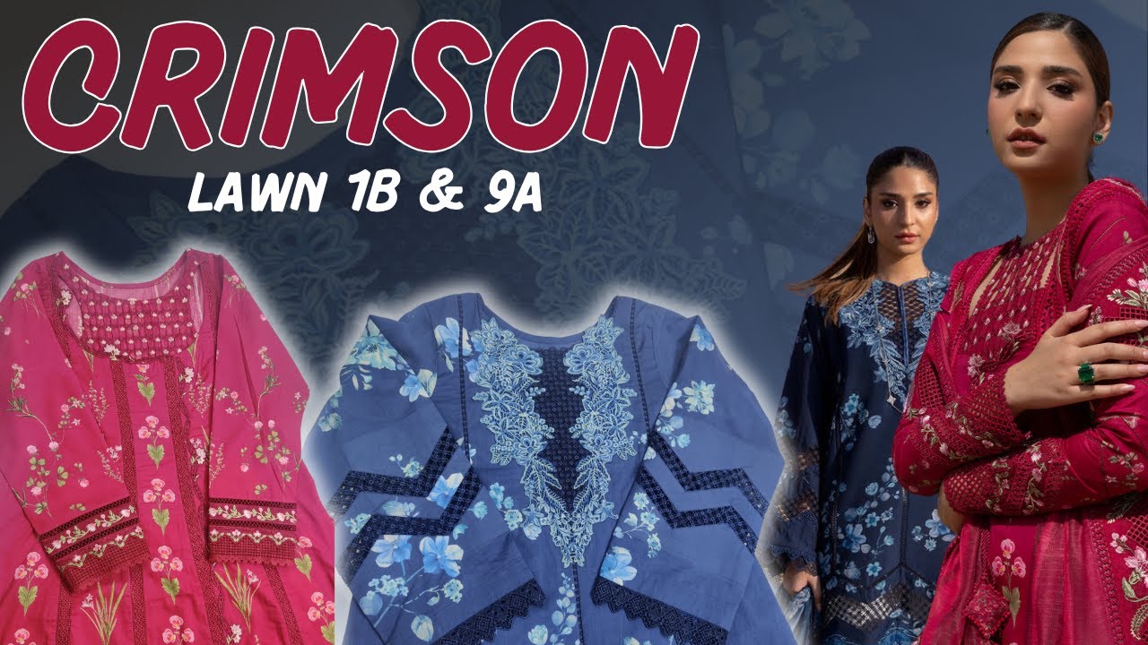 Flow by Crimson | Luxury Lawn | Most Luxurious & Hit Codes | 1B & 9A | Usman Fashion