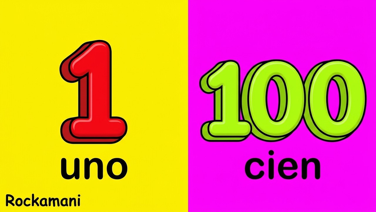 Spanish Numbers - Count to 100 - Numbers song