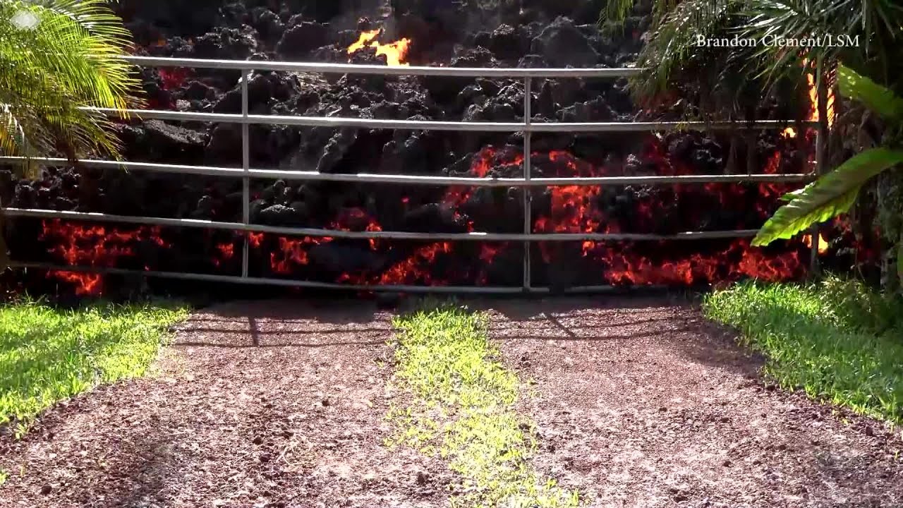 WEB EXTRA: Lava from Kilauea volcano consumes a car in Hawaii.