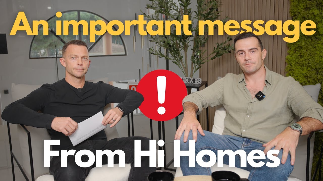AN IMPORTANT MESSAGE FROM HI HOMES!