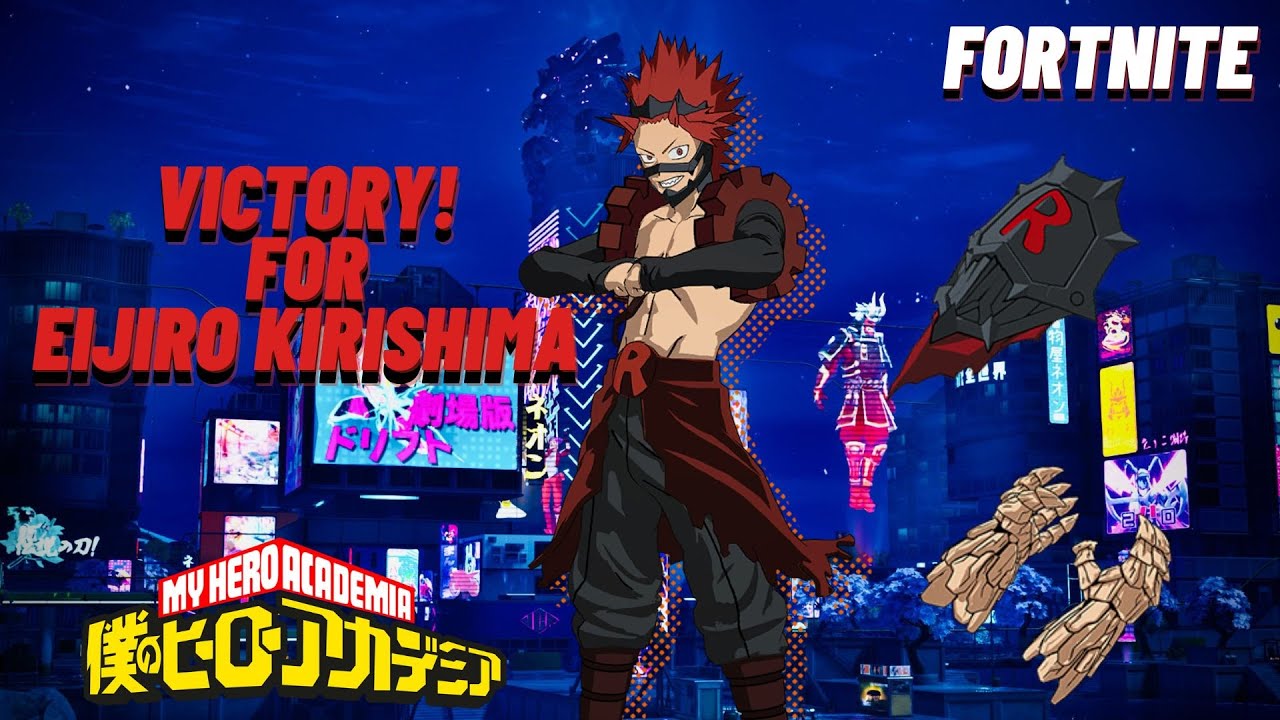 Victory! for EIJIRO KIRISHIMA in a FORTNITE Solo Match.