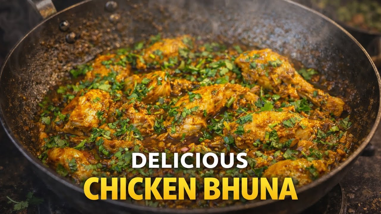  “Dhaba Style Chicken Bhuna Masala 🍗🔥 | Desi Spicy Chicken Recipe | Homemade Chicken Curry”