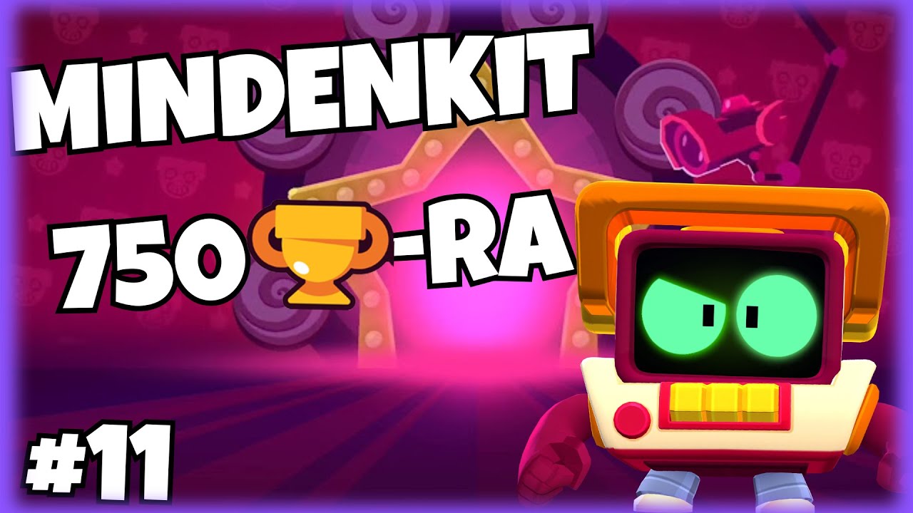 Óránként RANDOM | Mindenkit 750🏆-ra | Brawl stars Push #11 🔴LIVE🔴