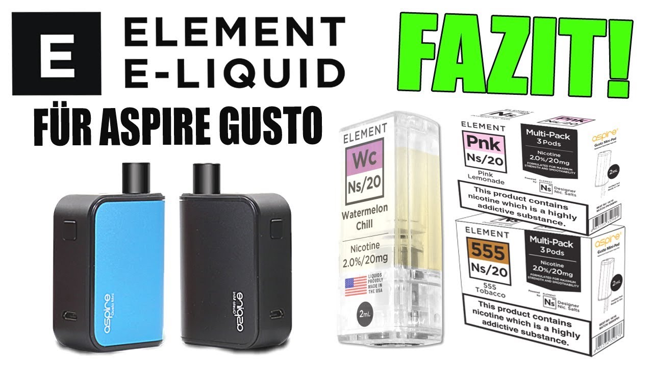 Aspire Gusto Mini | Pods | FAZIT | ELEMENT | Liquid Test