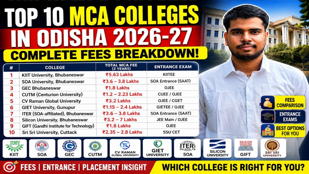 Top 10 MCA Colleges in Odisha 2026&ndash;27 | Fees, Placements & Honest Review