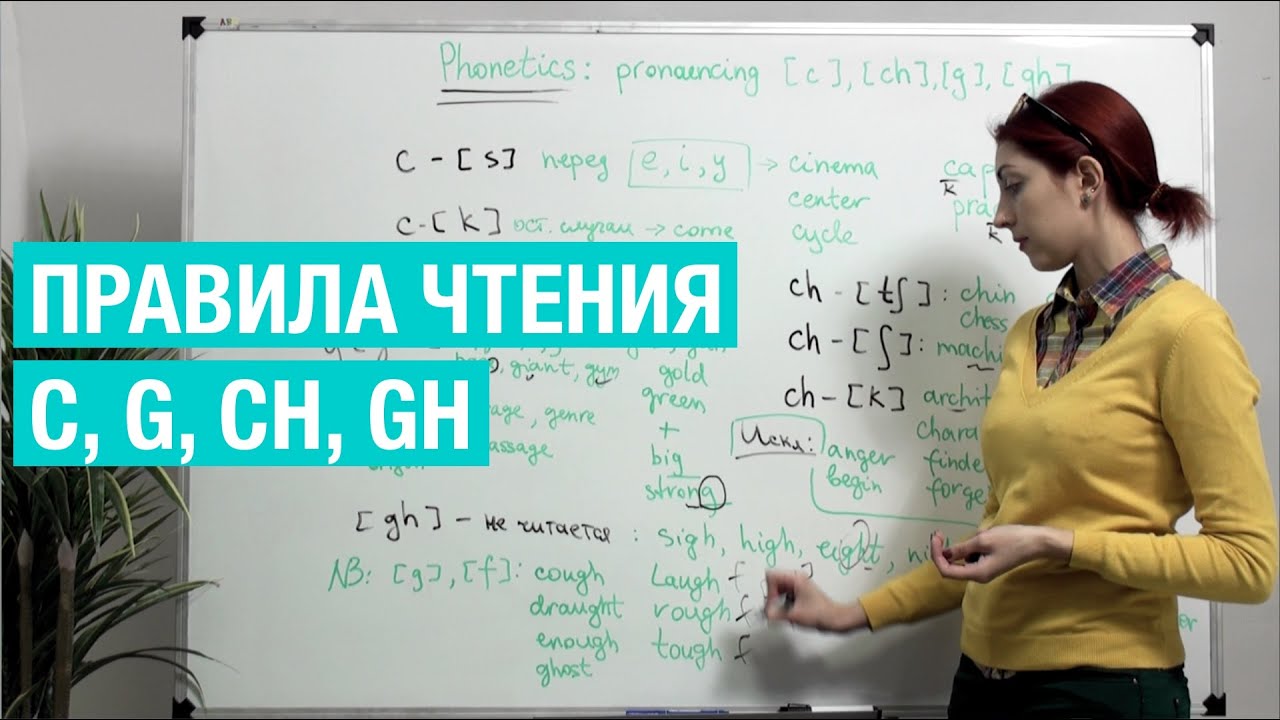 Правила чтения c и g, а также ch, gh в английском. Preply