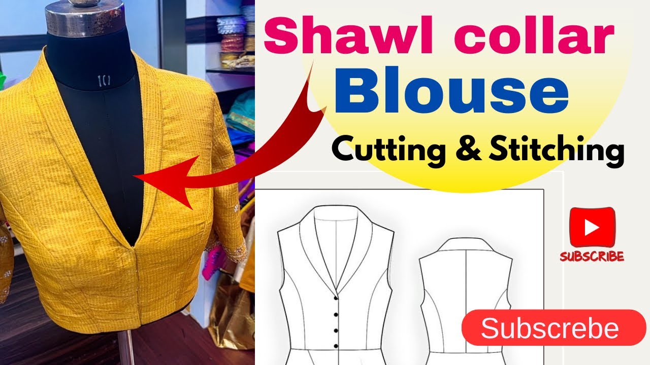 Shawl collar Blouse बनाना सिखे| How To Make Shawl Collar blouse | Showl Collar Cutting And Stitching