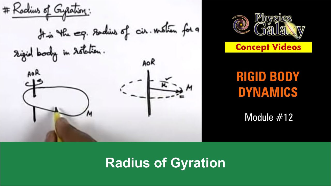 Class 11 Physics | Rigid Body Dynamics | #12 Radius of Gyration | For JEE & NEET