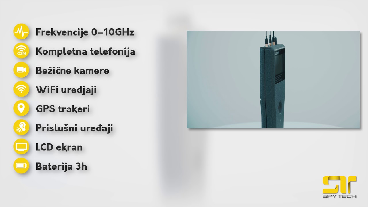 Profesionalni detektor špijunske opreme ST3000 Plus