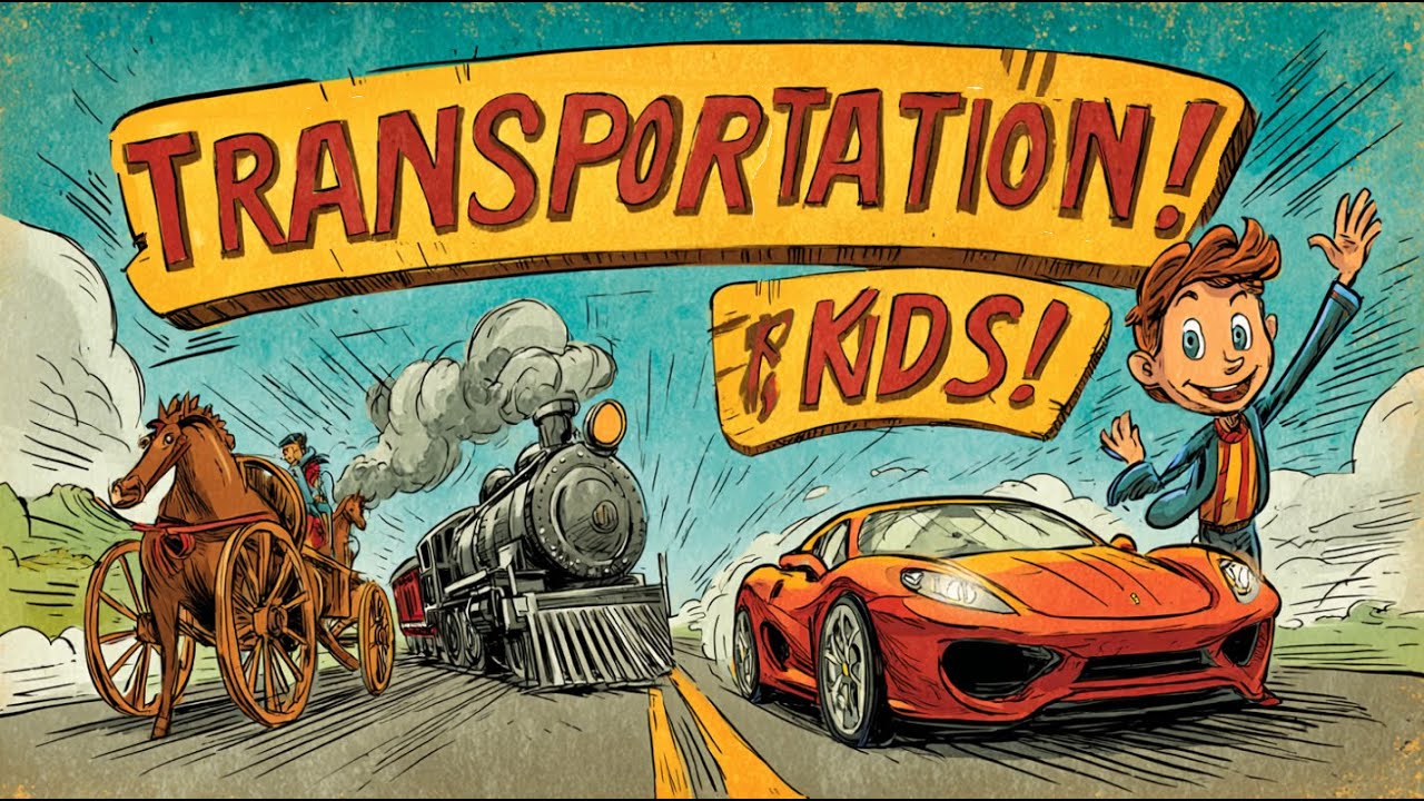 The History of Transportation for Kids 🚗🏇 | From Horses to Superfast Cars!