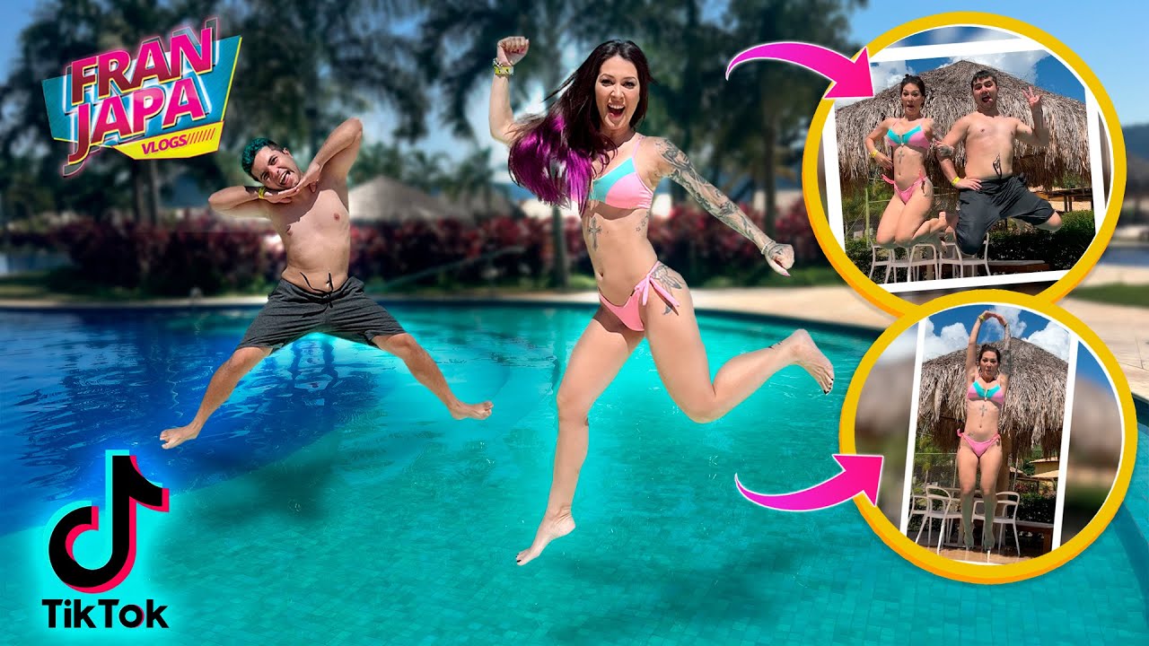 DESAFIOS DO TIK TOK NA PISCINA ! - Fran Japa