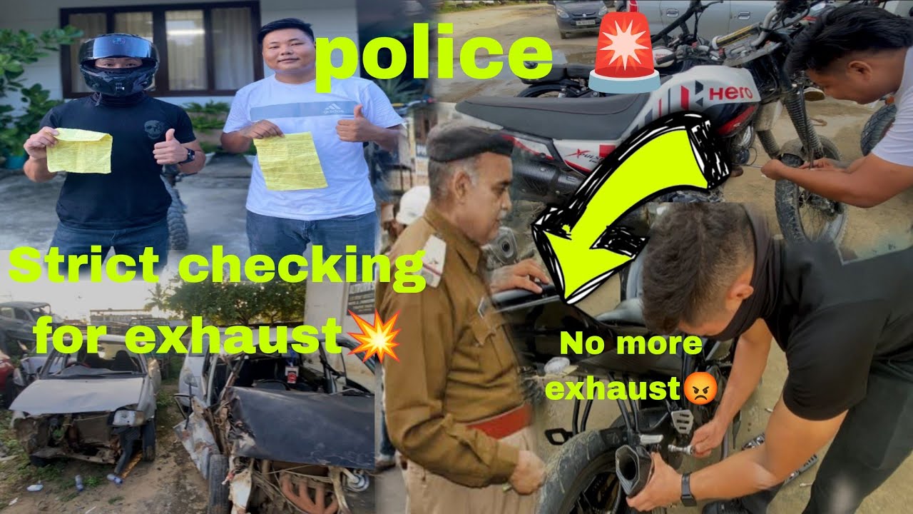 Whoops ! While riding , got busted by the police in checking due to EXHAUST 🚨👮 