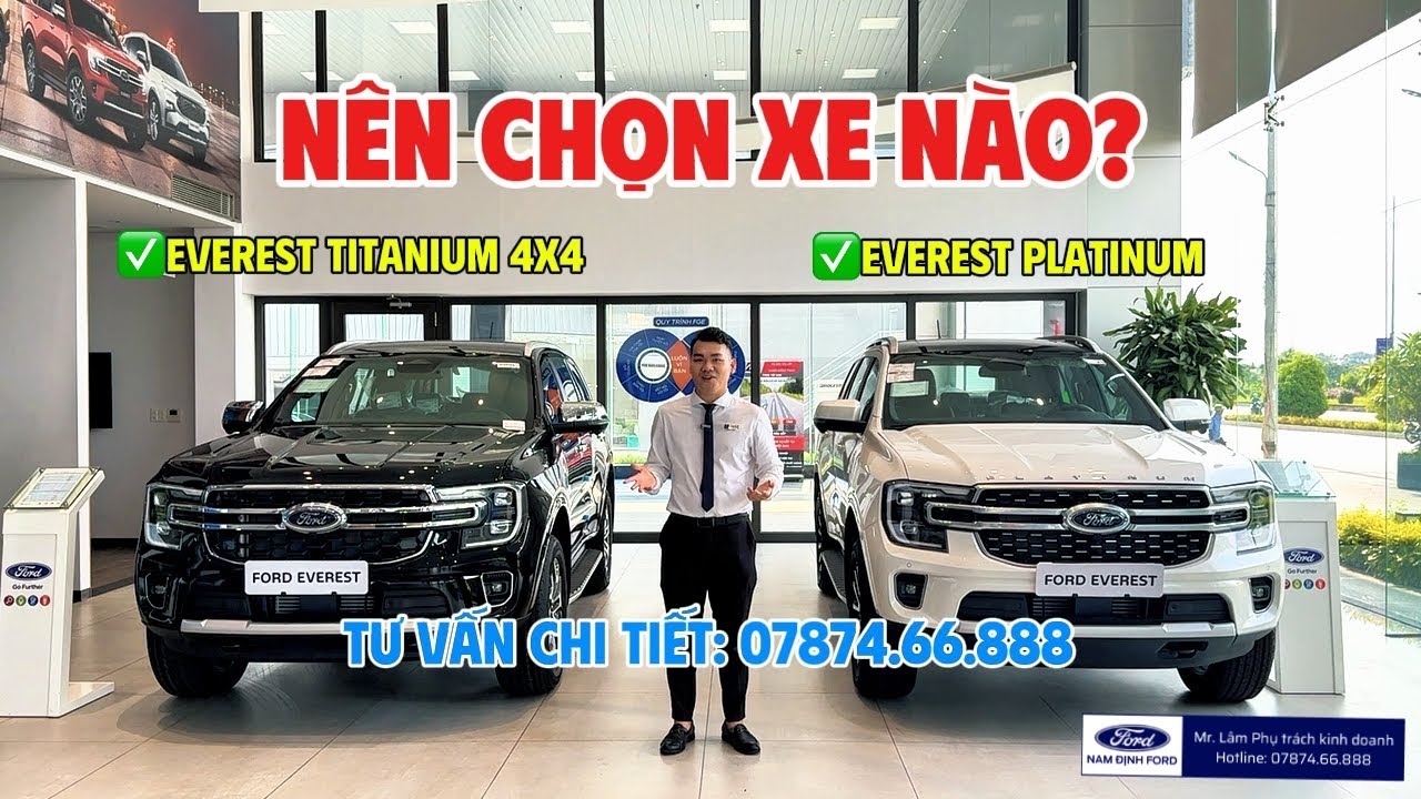 ✅So sánh chi tiết Everest Platinum và Everest Titanium 4x4 | Mr. Lâm - Nam Định Ford | 07874.66.888