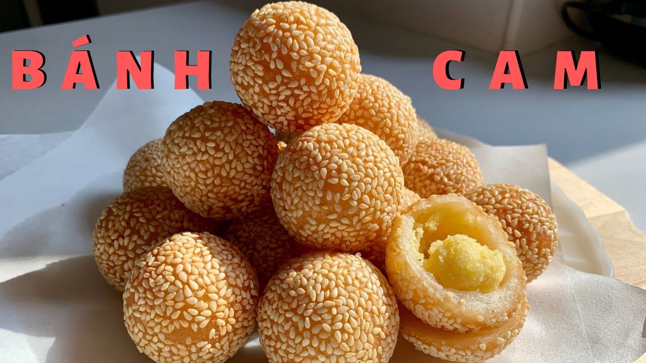 Cách làm bánh rán mè bánh cam bánh ram xynh đẹp giòn tan ^^ | how to make sesame balls