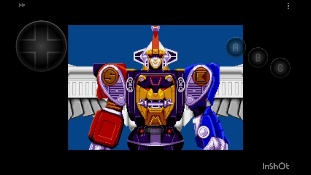 MightyMorphinPowerRangersTheMovie(Genesis) NinjaMegazord & WhiteNinjaFalconzord VS IvanEctoMorphicon