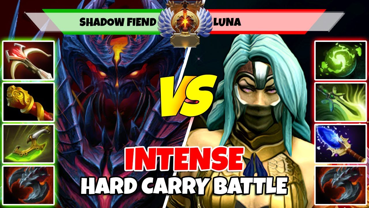 SHADOW FIEND (Carry) vs LUNA (Carry) - Epic Battle Of Immortal Rank Dota 2 Players - Z Dota 2