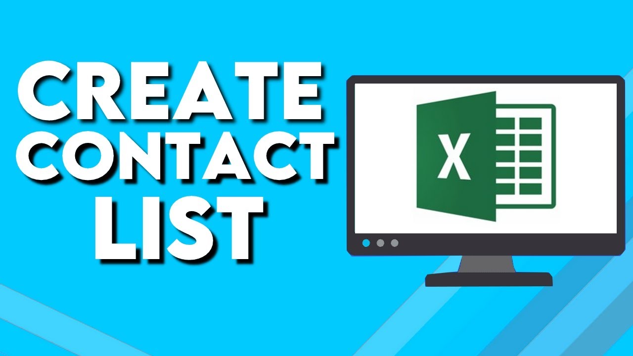 How To Create Contact List on Microsoft Excel