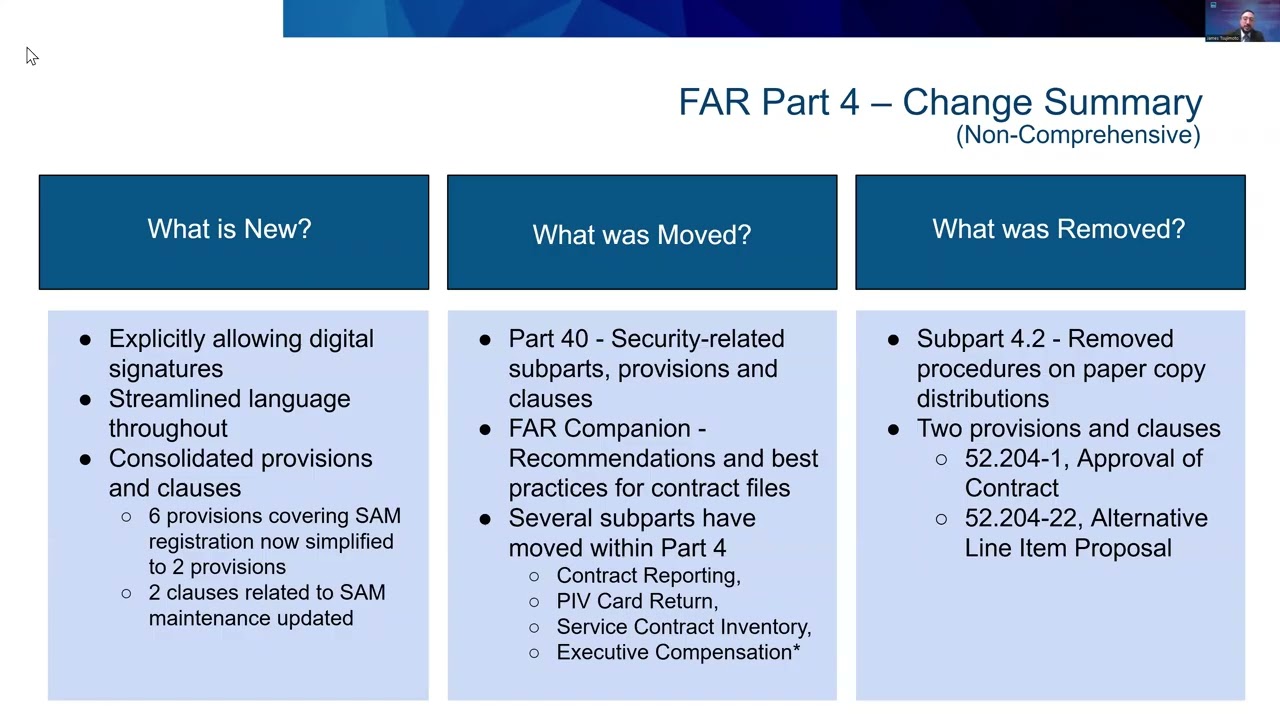 GSA Industry Webinar - September 10, 2025 - FAR Part 4