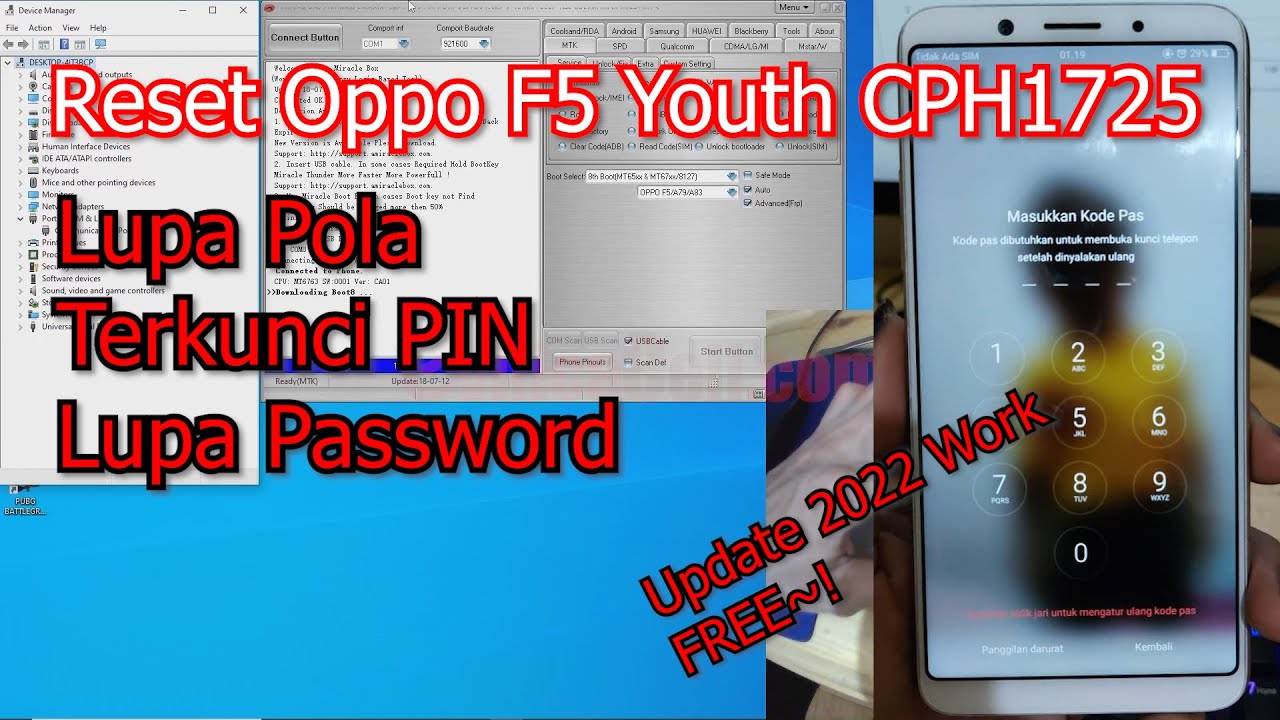 Reset Oppo F5 Youth CPH1725 Terkunci Work