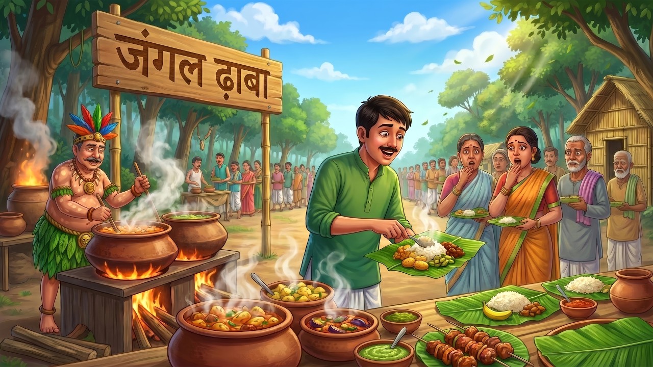जंगल ढाबा | Jungle Dhaba | Hindi Kahaniya | Animated Stories