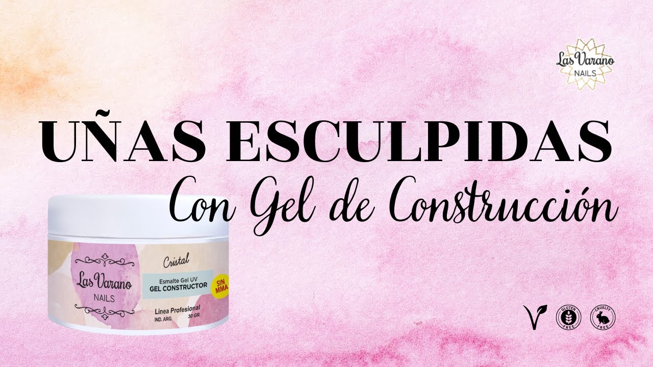 Cómo realizar correctamente las uñas esculpidas con molde, usamos gel de construcción.