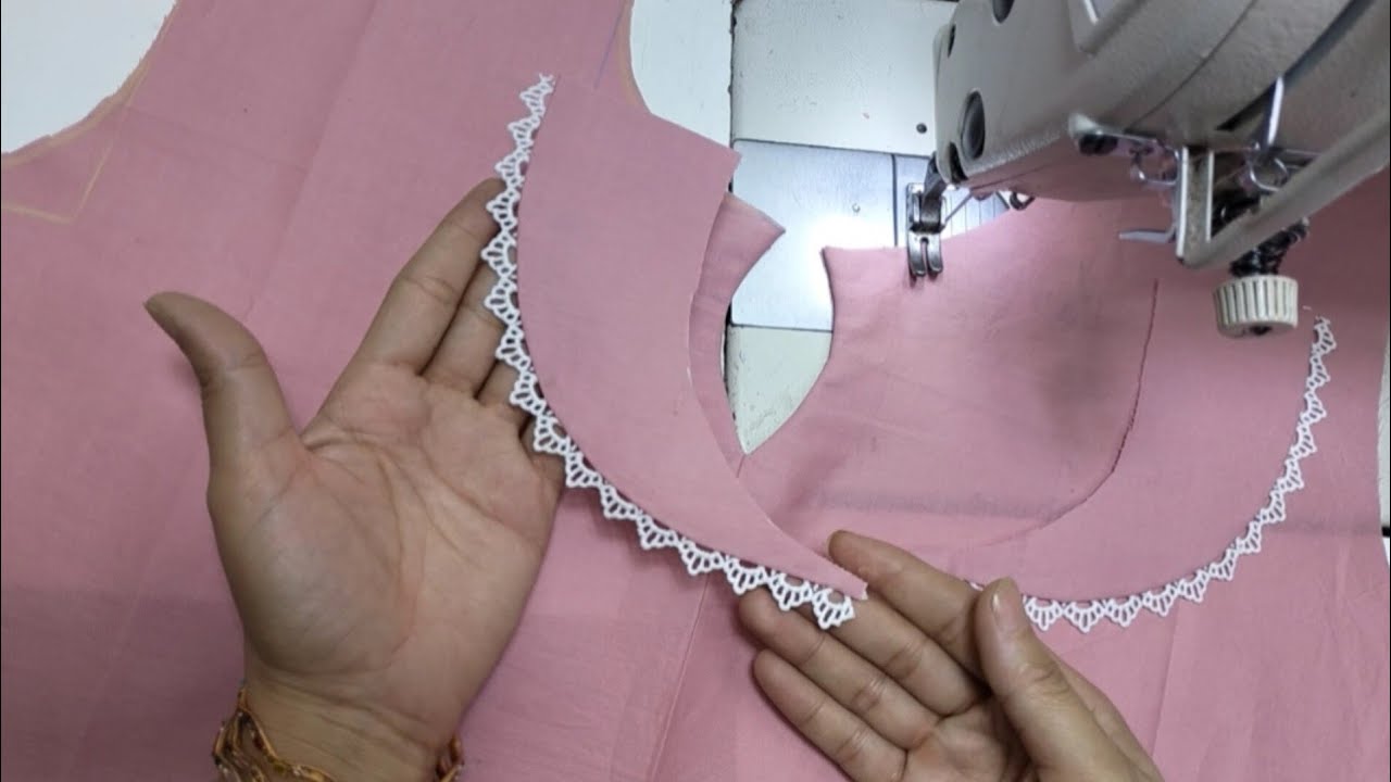 New Latest Neck Design With Lace Cutting & Stitching | Pakistani Gala Design 2026