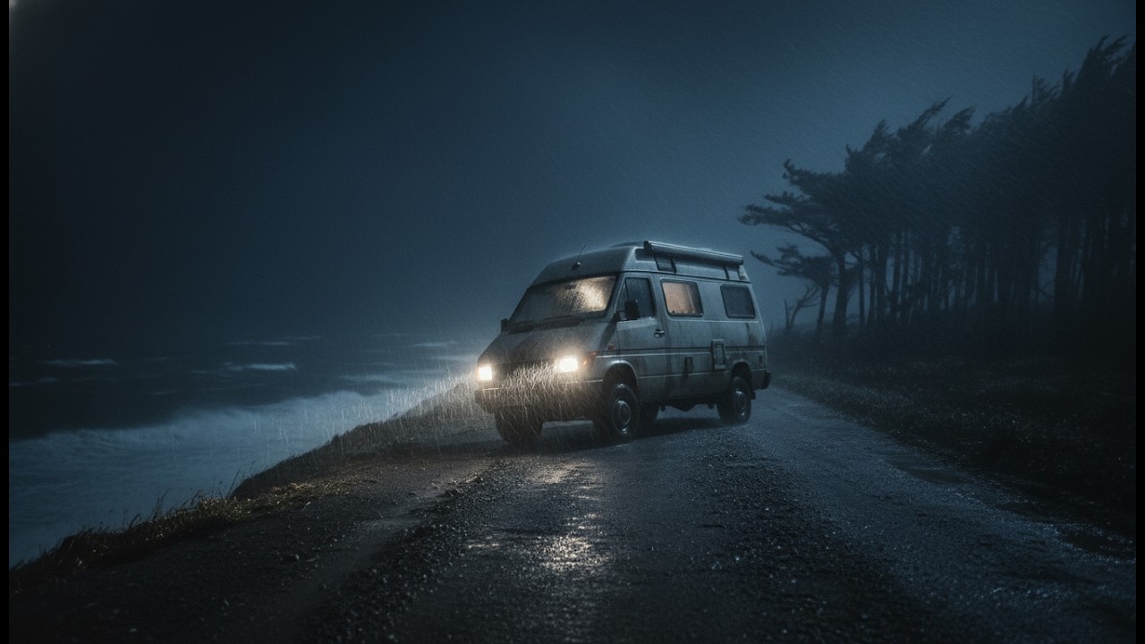 TRAPPED ALONE: Surviving A Violent 70MPH Storm With My Dog | Solo Female Van Life Nightmare