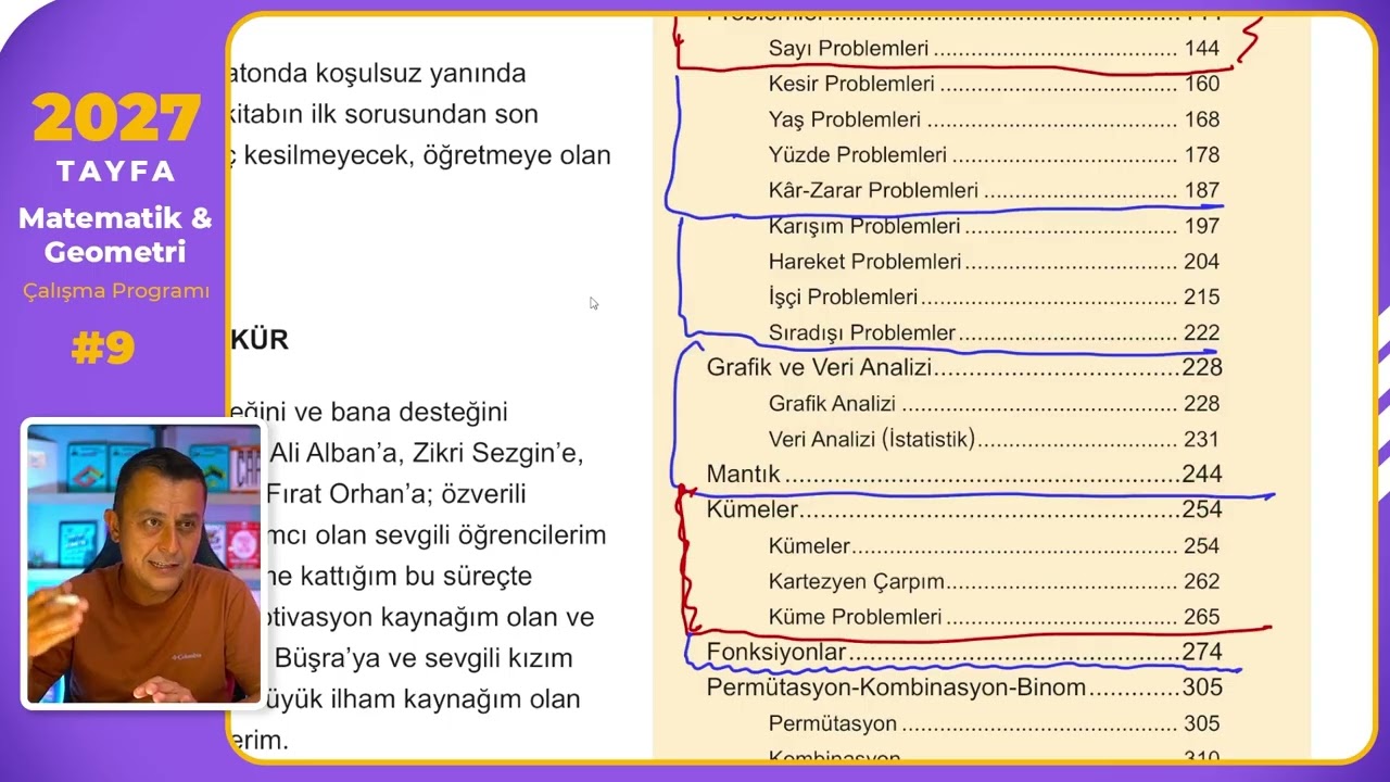 2027 Tayfa MATEMATİK - GEOMETRİ &Ccedil;alışma Programı 9🔥 @merthoca
