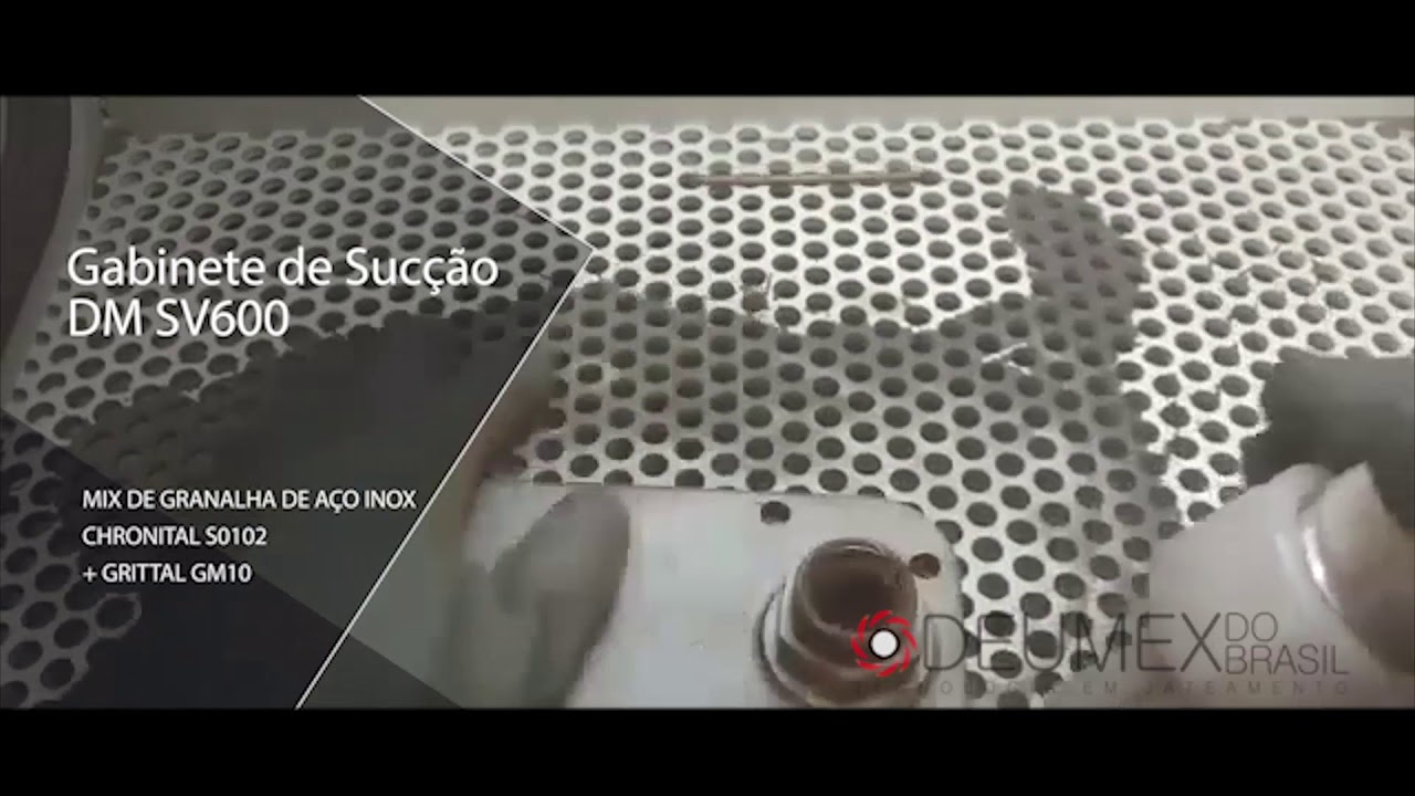 Jateamento com Granalha de aço inox  DM SV600   0102 + GM10 I