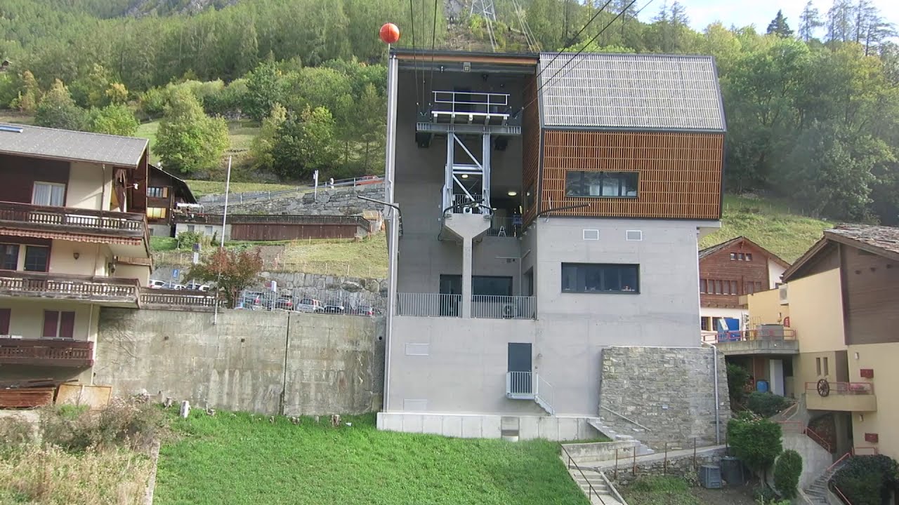 Luftseilbahn Stalden - Staldenried Bergfahrt 2020 - cable car Switzerland