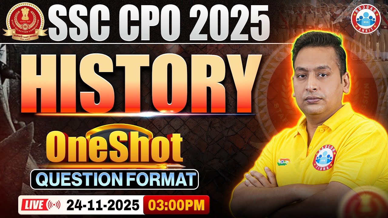 SSC CPO History One Shot 2025 | SSC History Marathon | SSC CPO Marathon Class | Shushant Sir