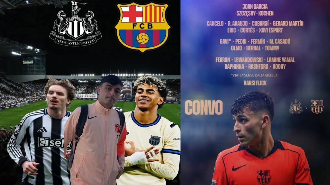 Newcastle vs FC Barcelone lis 23 pou al chache yon viktwa sil prosid?