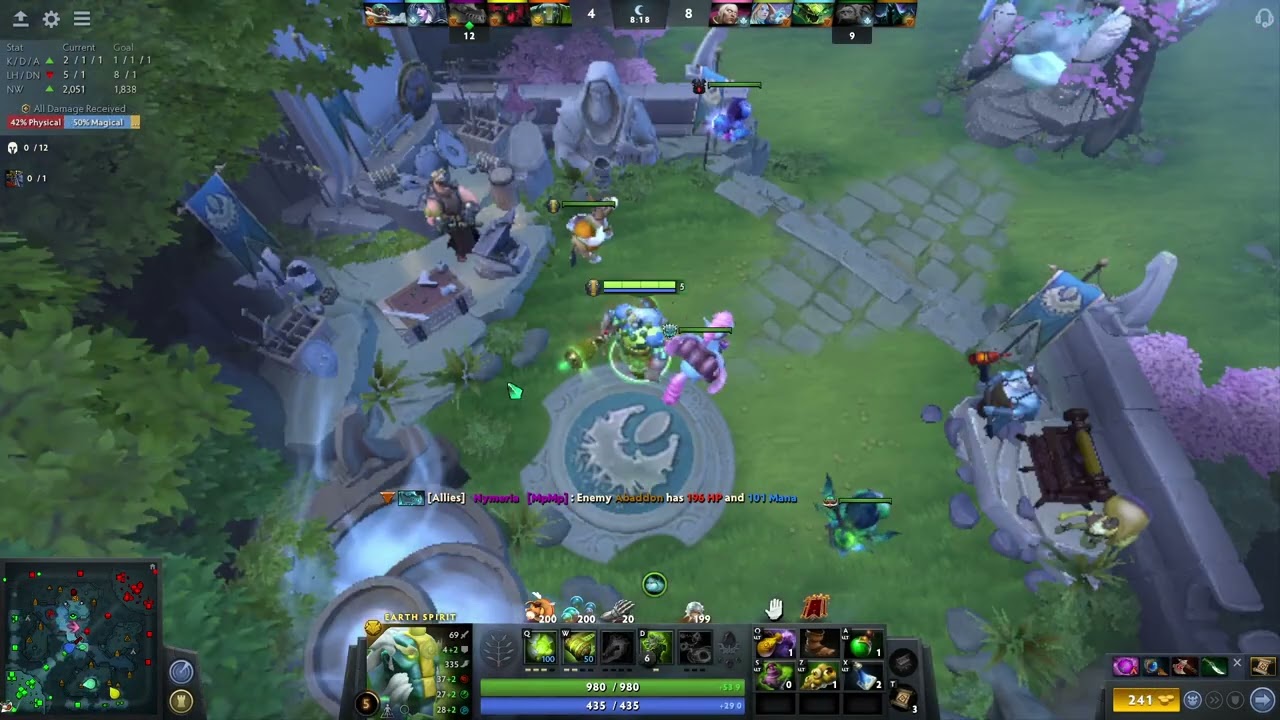 Earth spirit hard support Gameplay Ep 1