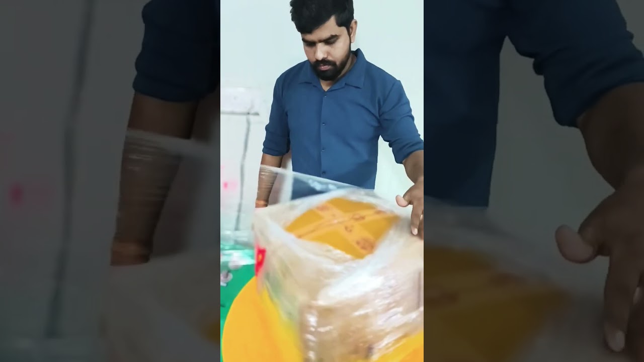 Box Wrapper Machine Installation #factory #strach #industrialmachine #Courierpackaging