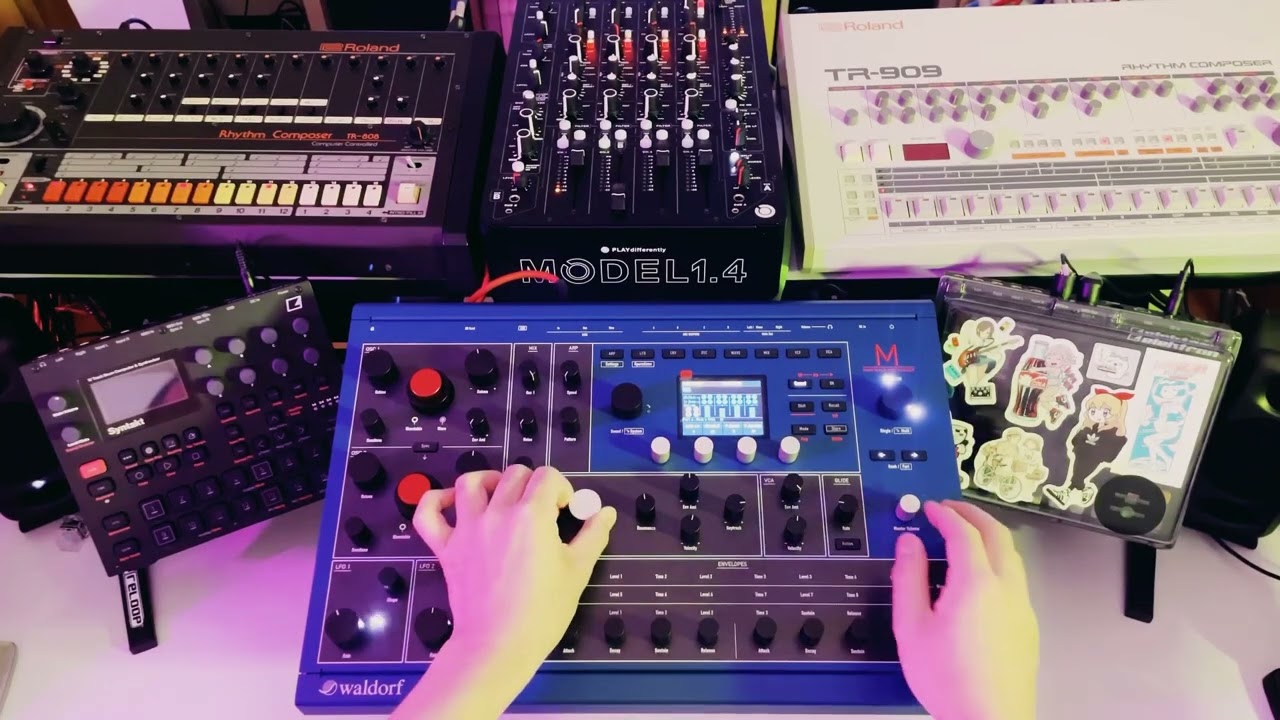 Waldorf M (Multi mode) + TR-808 + TR-909 : Detroit Techno