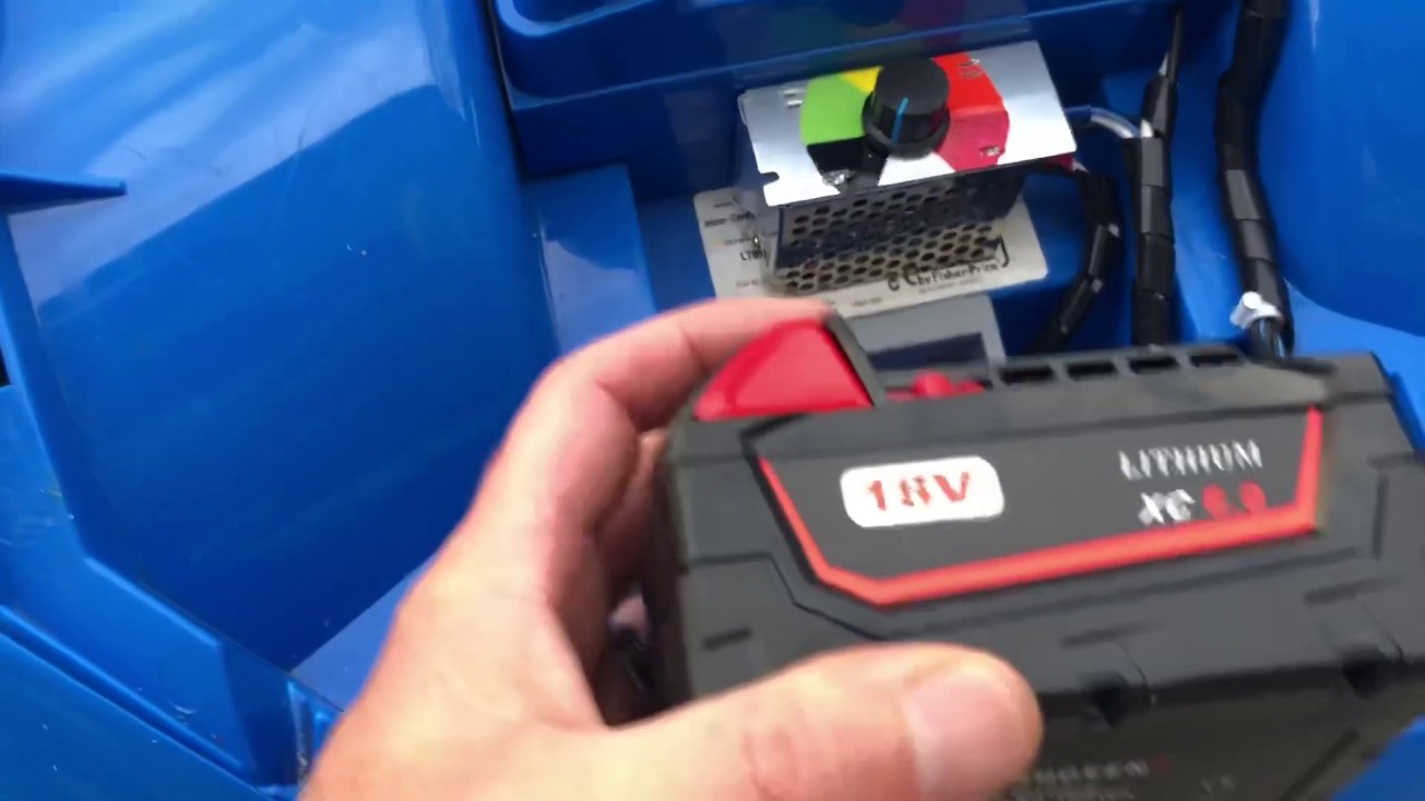 Power wheels Milwaukee 18 V conversion and LED upgrade