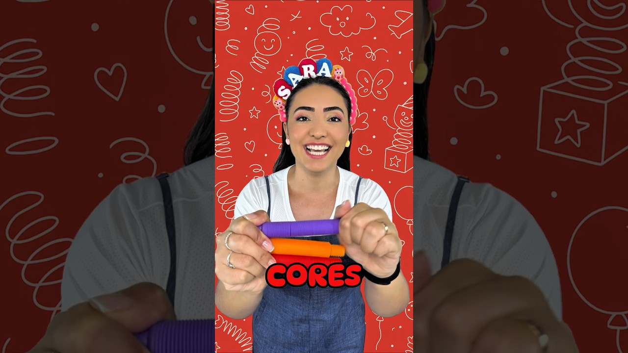 Aprenda as cores: roxo 💜 laranja 🧡 e vermelho ❤️. 
