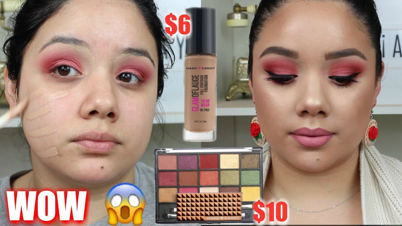 HARD CANDY GLAMOFLAUGE FOUNDATION & EARTHY VIXEN PALETTE | WEAR TEST | REVIEW & DEMO