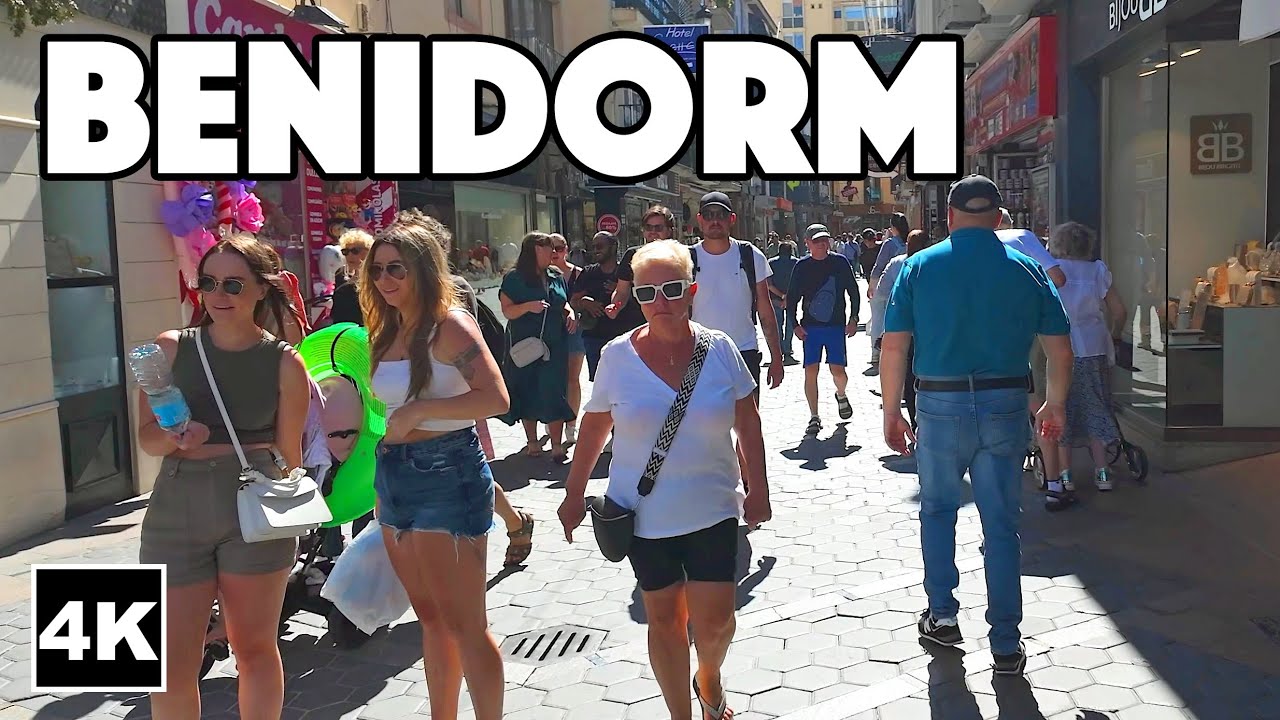🇪🇸 Benidorm Old Town Spain: Vibrant Saturday Tour 🌞 4K Walk