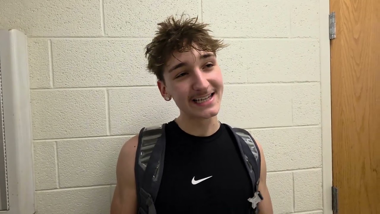 Wyoming East junior Keegan Davidson talks about the win over James Monroe.  Davidson had 19 points 