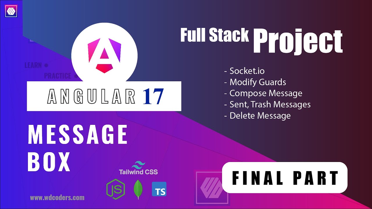 Angular 17 Message Box App | Angular Project from scratch | Part #4 #angular17  #angular #wdcoders