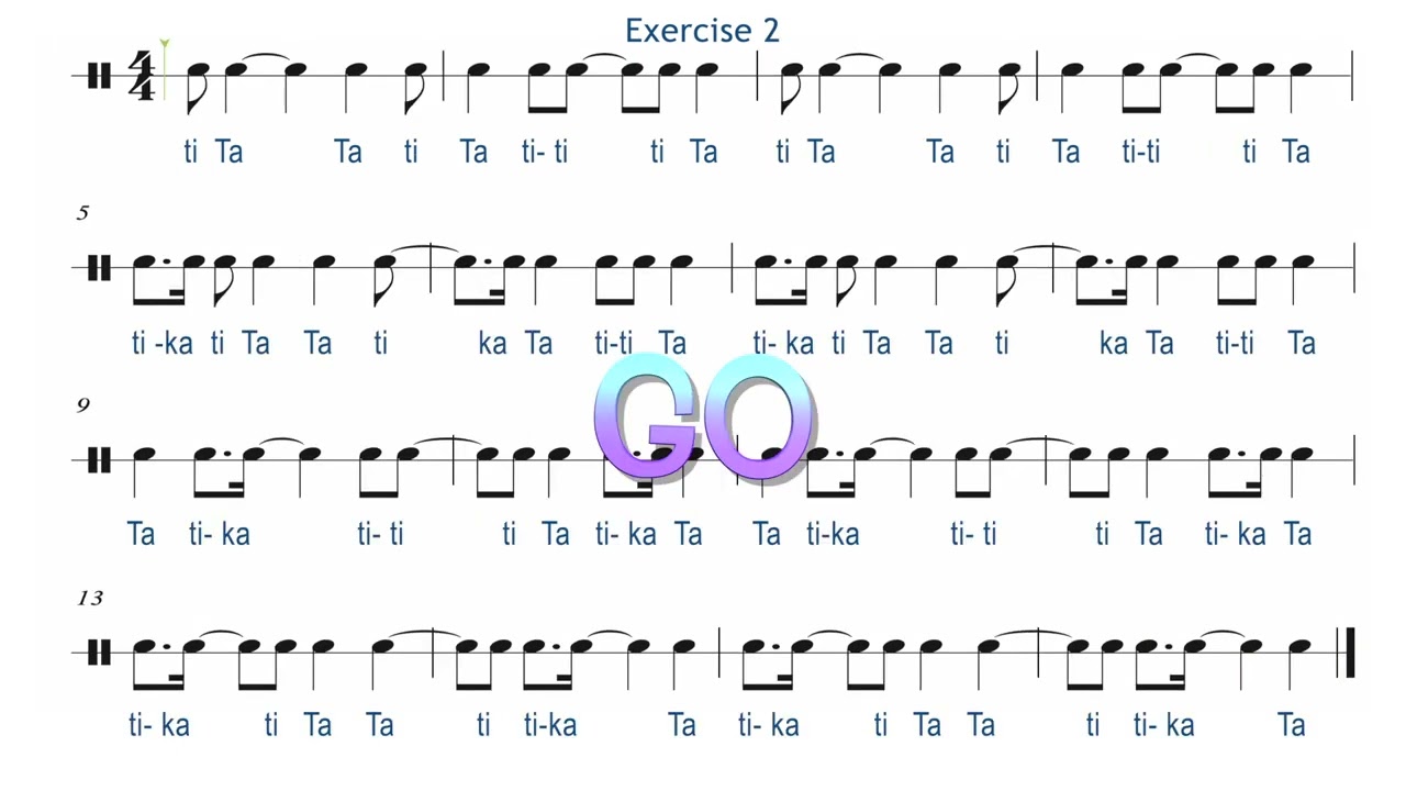 SYNCOPATION RHYTHM EXERCISE FOR INTERMEDIATE AND ADVANCED SIGHT READING (Part 2)  #musiclessons