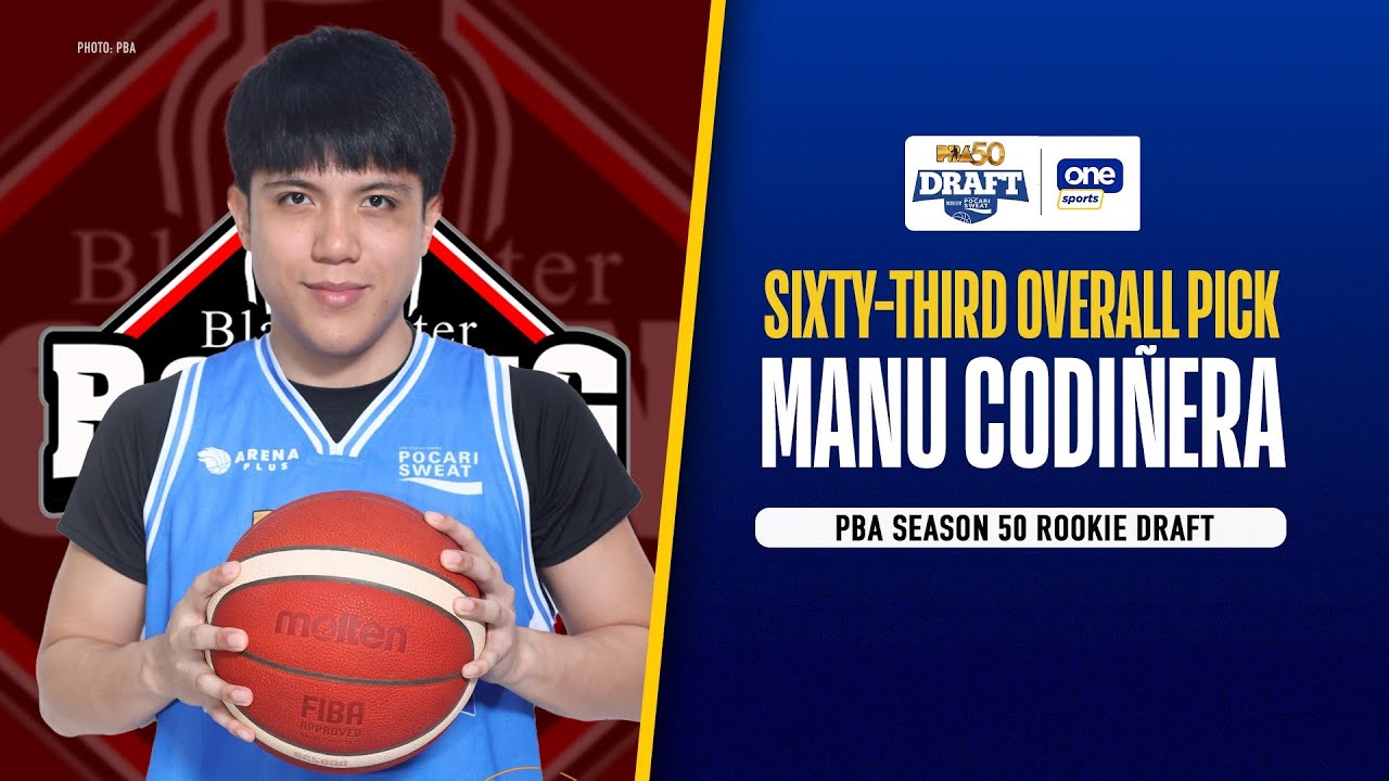 Manu Codiñera is the SIXTY-THIRD overall pick | PBA Season 50 Rookie Draft