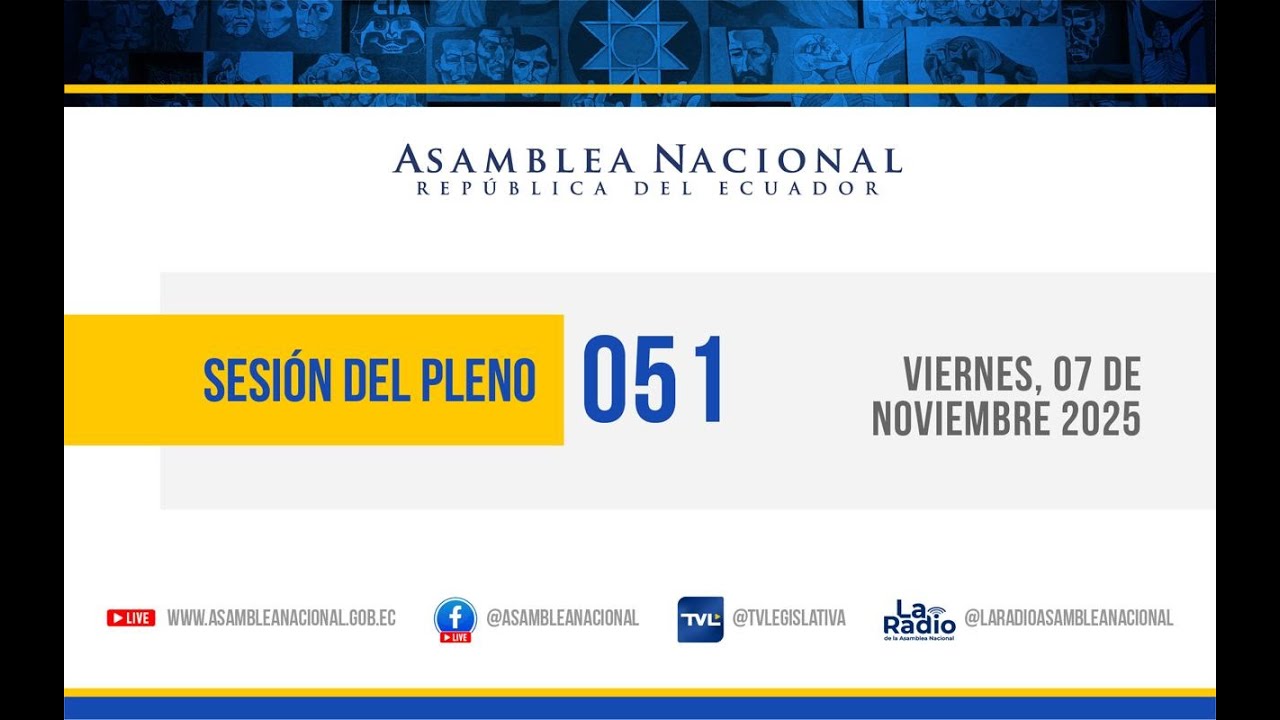 Sesi&oacute;n No. 051-AN-2025-2029 del Pleno de la Asamblea Nacional