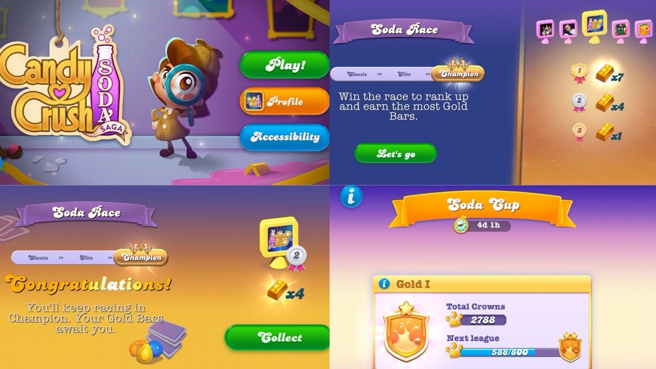 Free Gold Bar New Season Soda Race and Soda Cup Candy Crush Soda