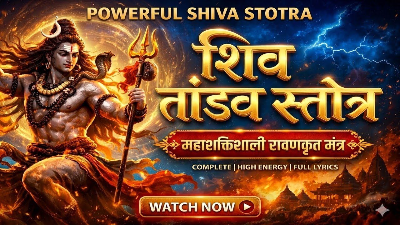 Shiv Tandav Stotram 🔱 Powerful Shiva Stotra | Ravana Shiva Tandava Stotram | Mahadev Bhakti