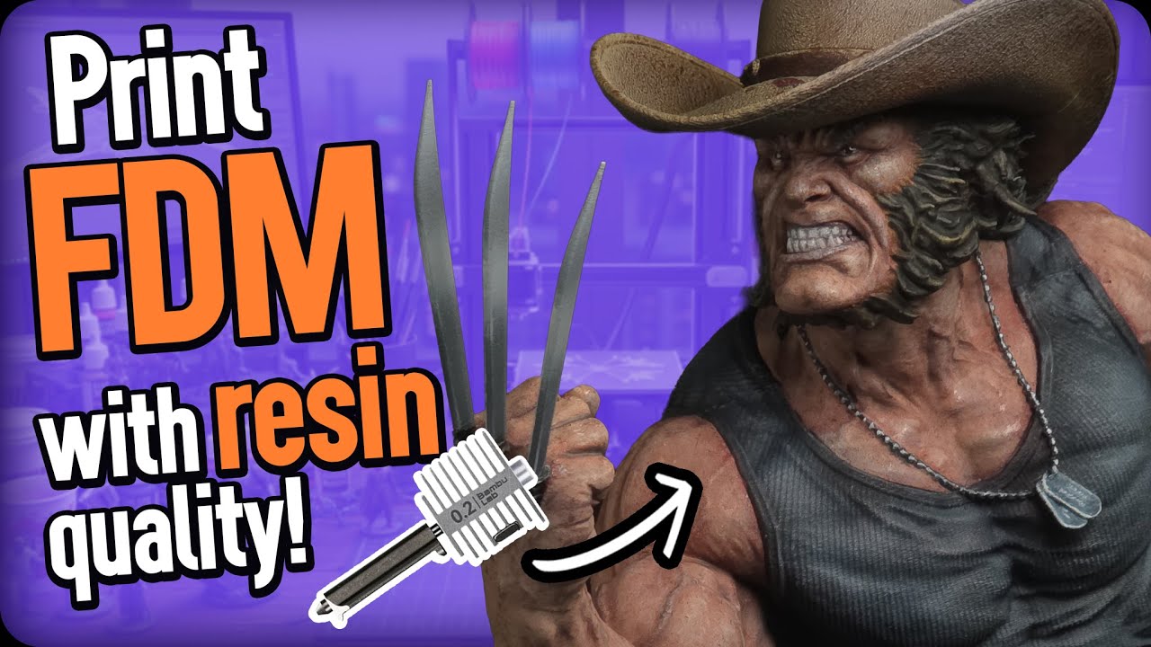 Unbelievable 100% FDM Wolverine. Resin quality!